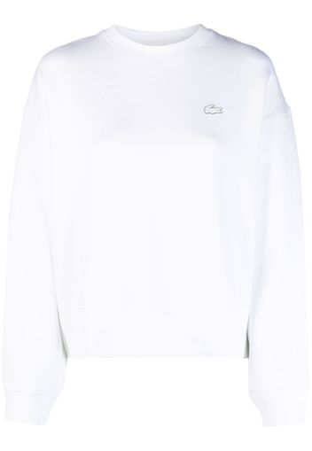 Lacoste logo-appliqué long-sleeve sweatshirt - Bianco