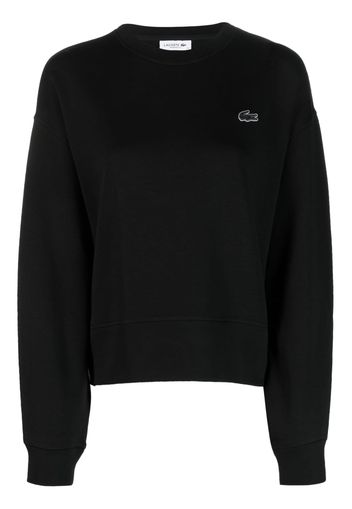 Lacoste logo-appliqué long-sleeve sweatshirt - Nero