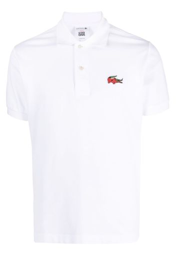 Lacoste logo-patch cotton polo shirt - Bianco