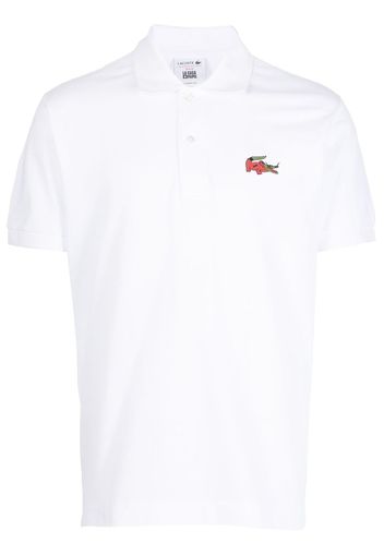 Lacoste logo-patch cotton polo shirt - Bianco