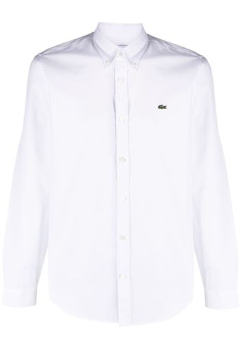 Lacoste logo-patch cotton shirt - Bianco