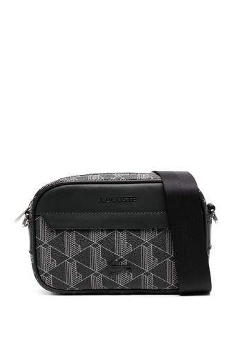 Lacoste monogram-motif camera shoulder bag - Nero