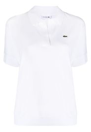 Lacoste logo embroidered polo shirt - Bianco