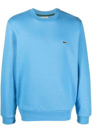 LACOSTE chest logo-patch detail sweatshirt - Blu