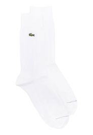 Lacoste logo-patch detail socks - Bianco