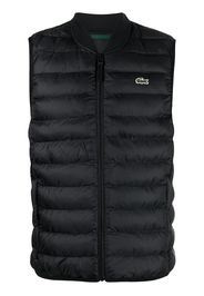 Lacoste embroidered-motif padded gilet - Nero