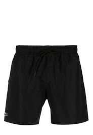 Lacoste embroidered-logo swim shorts - Nero