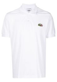 Lacoste x Netflix logo-patch cotton polo shirt - Bianco