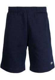 Lacoste logo-embroidered track shorts - Blu