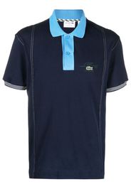 Lacoste logo-embroidered short-sleeve polo shirt - Blu