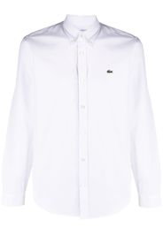 Lacoste logo-patch cotton shirt - Bianco