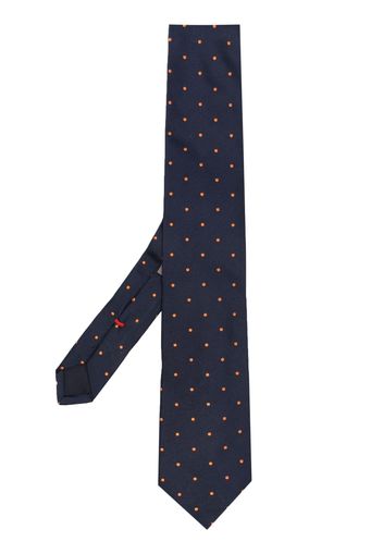 Lady Anne polka-dot embroidery tie - Blu