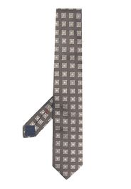 Lady Anne geometric jacquard tie - Marrone