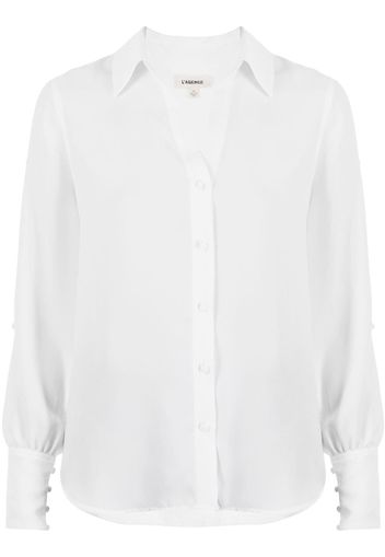 L'Agence Jordy slit-sleeve shirt - Bianco