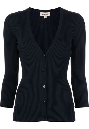 L'Agence Isabella ribbed cardigan - Blu