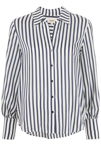 L'Agence Jess striped fitted-cuff shirt - Bianco