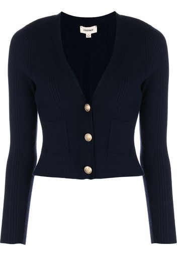 L'Agence Jamie V-neck cardigan - NAVY