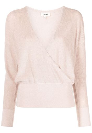 L'Agence wrap-front jumper - Rosa