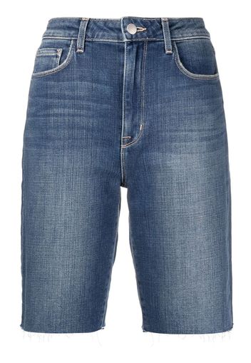 L'Agence high-rise denim shorts - Blu