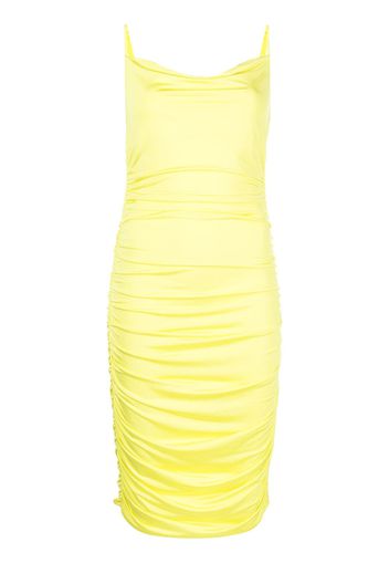 L'Agence gathered square-neck dress - Giallo