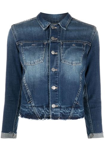 L'Agence Tatiana Released Hem denim jacket - Blu