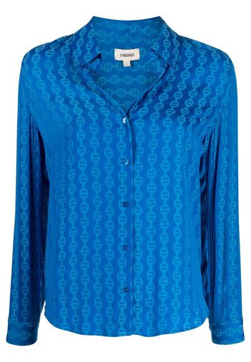 L'Agence Camicia con effetto jacquard - Blu