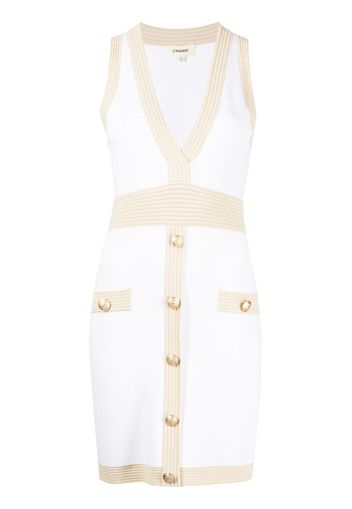 L'Agence sleeveless knitted dress - Bianco