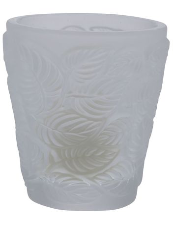 Lalique Feuilles crystal candle holder - Bianco