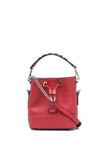 Lancel mini leather bucket bag - Rosso