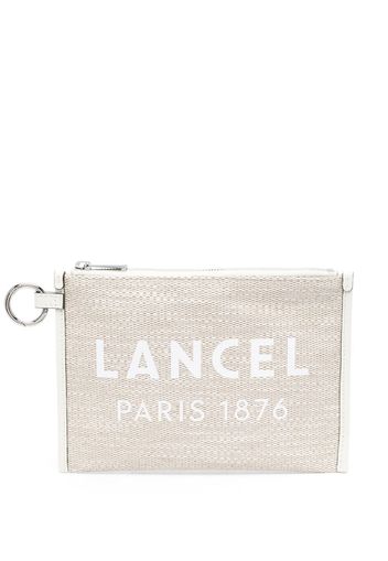 Lancel logo-print clutch bag - Toni neutri