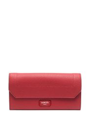 Lancel leather slim flap wallet - Rosso
