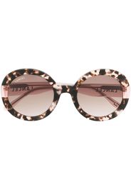 Lancel tortoiseshell-effect round-frame sunglasses - Rosa