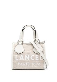 Lancel logo-print leather tote bag - Toni neutri
