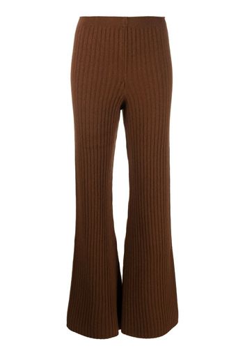 Laneus knitted wool trousers - Marrone