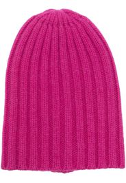 Laneus ribbed cashmere beanie - Rosa