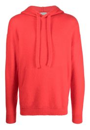 Laneus knitted ribbed-trim hoodie - Arancione