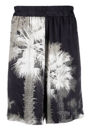 Laneus palm-tree print shorts - Nero