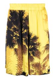 Laneus palm-tree print shorts - Giallo