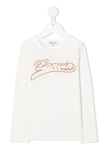 logo print long-sleeve top