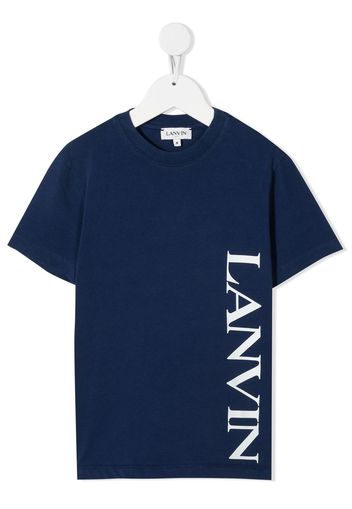 LANVIN Enfant logo-print cotton t-shirt - Blu