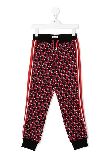 LANVIN Enfant all-over monogram-print track pants - Nero