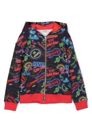 Lanvin Enfant Felpa con stampa - Blu