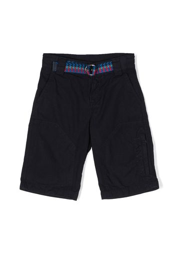 Lanvin Enfant Shorts Chino con ricamo - Blu