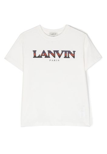 Lanvin Enfant T-shirt Curb con ricamo - Bianco