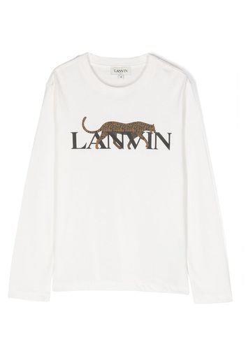 Lanvin Enfant Felpa con stampa - Bianco