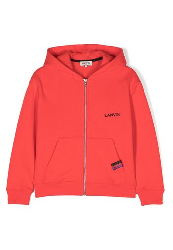 Lanvin Enfant Cardigan con ricamo - Rosso