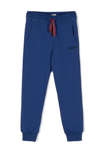 Lanvin Enfant logo-embroidered track pants - Blu