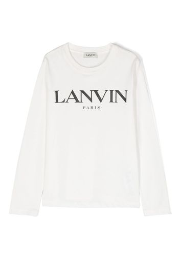 Lanvin Enfant T-shirt a maniche lunghe con stampa - Bianco