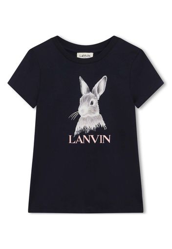 Lanvin Enfant logo-print round-neck T-shirt - Nero