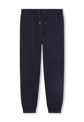 Lanvin Enfant Pantaloni sportivi con ricamo - Nero